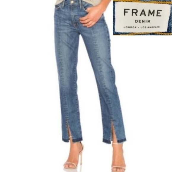 jeans with front split